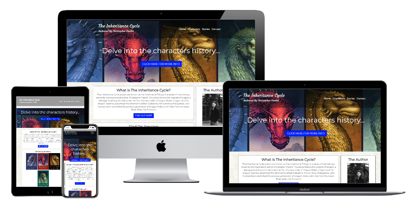 Inheritance Cycle Website View